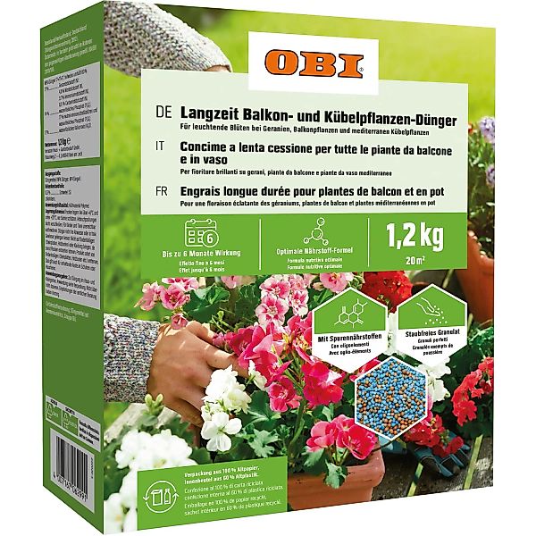 OBI Langzeit Balkon- und Kübelpflanzen-Dünger 1,2 kg günstig online kaufen