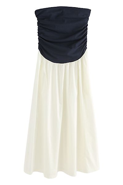 Next Midikleid Bandeau-Midikleid aus Jersey-Mix, Kurzgröße günstig online kaufen