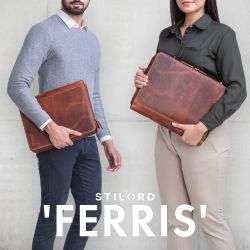 STILORD Konferenzmappe STILORD "Ferris" Dokumentenmappe Echtleder günstig online kaufen