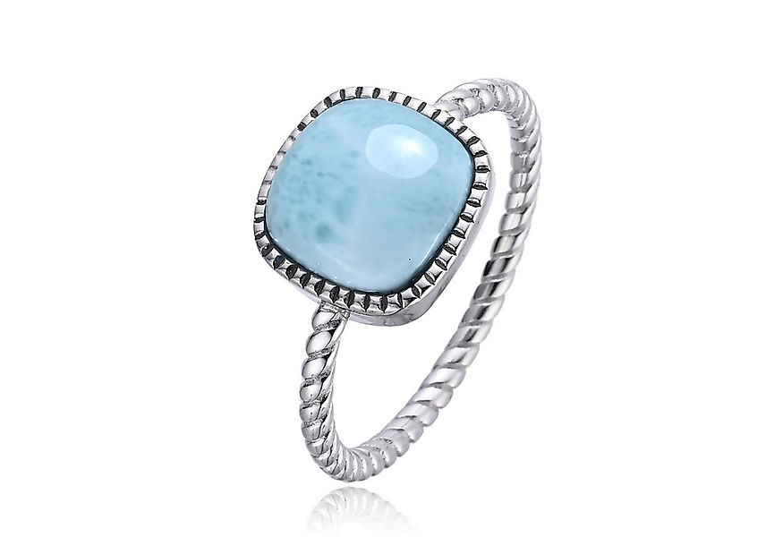 Cavill Solitärring Larimar Ring 2,54 ct, Sterlingsilber geflochtenes Band, günstig online kaufen