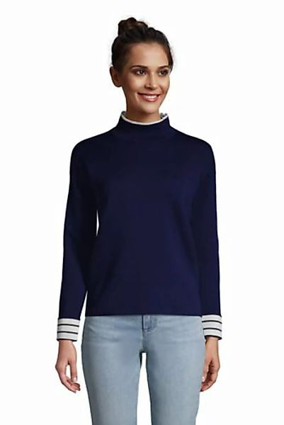 Pullover in Petite-Größe, Damen, Größe: S Petite, Blau, Nylon, by Lands' En günstig online kaufen