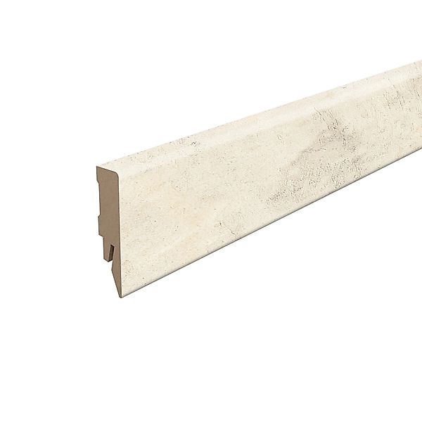 Egger Sockelleiste L581 Kubisch für Fußboden Chromix 6 cm Weiß günstig online kaufen
