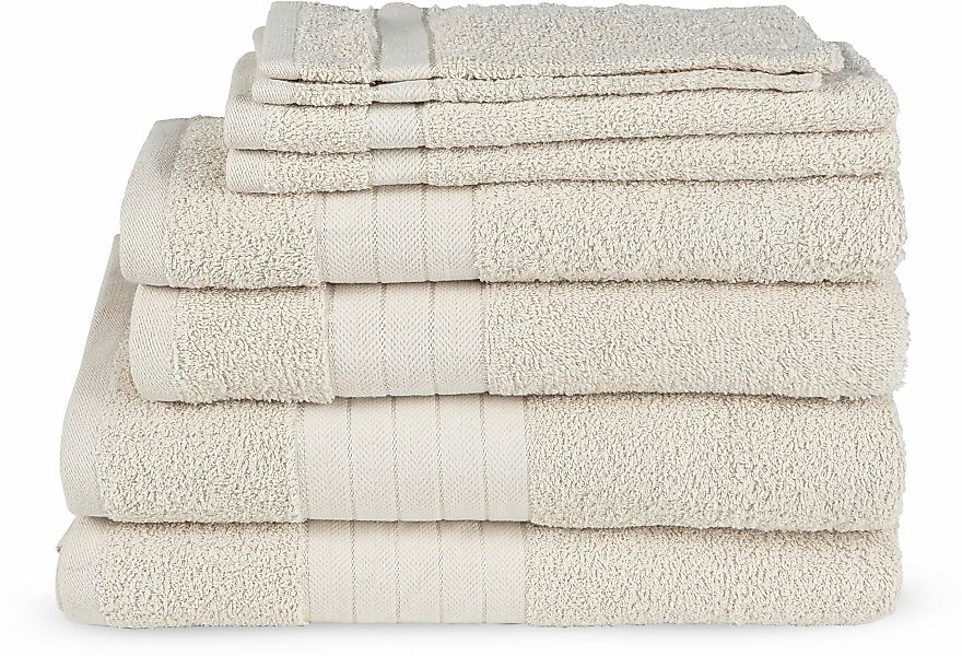 Emotion Handtuch Set »Uni«, (8 St., 2 Badetücher-2 Gästetücher-2 Handtücher günstig online kaufen