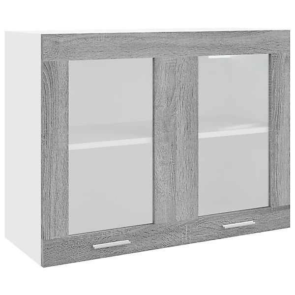 vidaXL Hängeschrank Glas Grau Sonoma 80x31x60 cm Holzwerkstoff günstig online kaufen