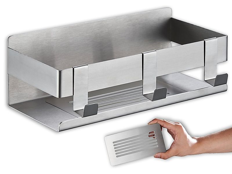 DEKAZIA Duschablage ohne Bohren, Selbstklebender Duschkorb, Duschregal Edel günstig online kaufen