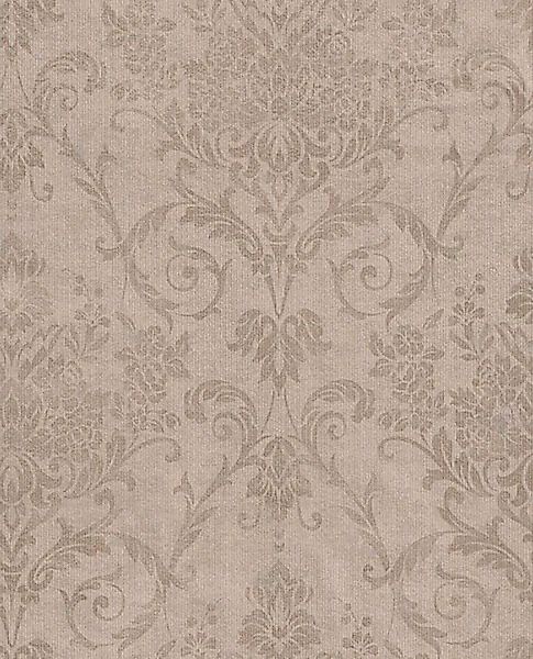 Superfresco Easy Vliestapete »Versailles« geblümt glatt Taupe - 10m x 52cm günstig online kaufen