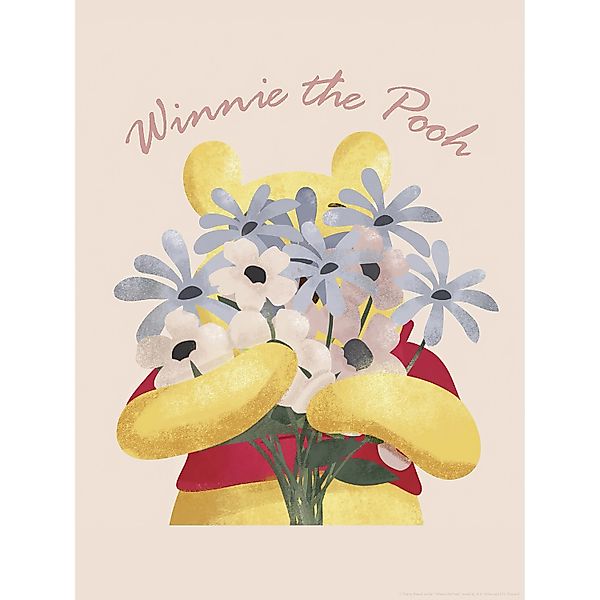 Komar Wandbild Disney Winnie the Pooh Into The Blooms 30 cm x 40 cm Gelb günstig online kaufen