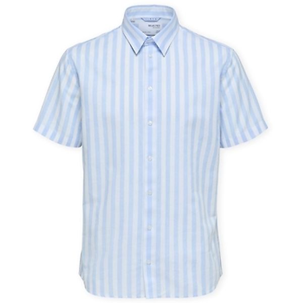 Selected  Hemdbluse Noos Reg-Sun Shirt - Cashemere Blue/Stripes günstig online kaufen