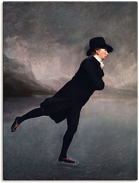 Artland Leinwandbild "Pfarrer Robert Walker beim Eislaufen" Mann 1 Stk. tlg günstig online kaufen