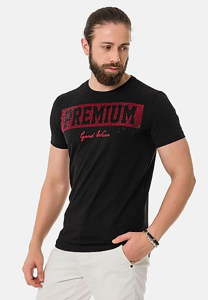 Cipo & Baxx T-Shirt "T-Shirt", mit lässigem Brustprint-Design günstig online kaufen