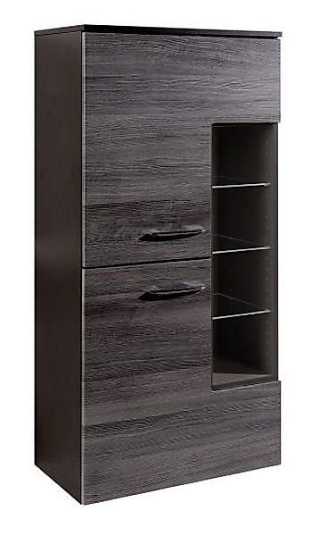 Midischrank 65 Florida von Held Möbel Eiche rauchsilber / Graphitgrau günstig online kaufen