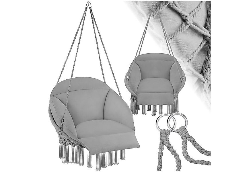 tectake Hängesessel Schaukelstuhl Samira, mit dickem Sitzkissen günstig online kaufen