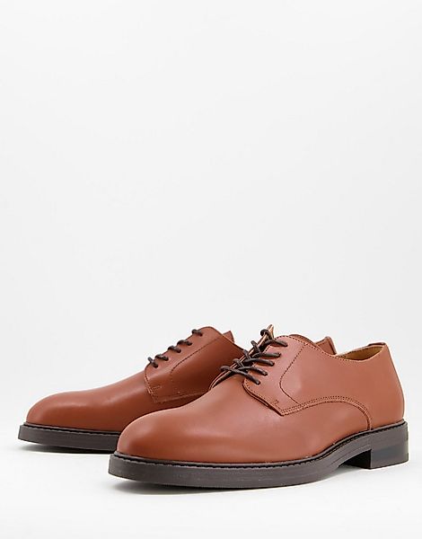 Selected Homme – Derby-Schuhe aus braunem Leder günstig online kaufen