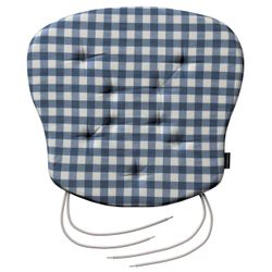 Stuhlkissen Peter mit Bindeschnur, marinenblau-ecru , 41x 38 x 3,5 cm, Quad günstig online kaufen