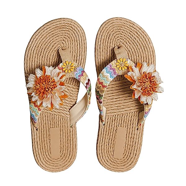 NEXORA Sommer Sandalen Damen mit Blumen günstig online kaufen