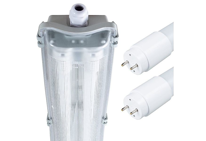 proventa LED Deckenleuchte Feuchtraumleuchte 120 cm, IP65, 2x LED-Röhre, 36 günstig online kaufen