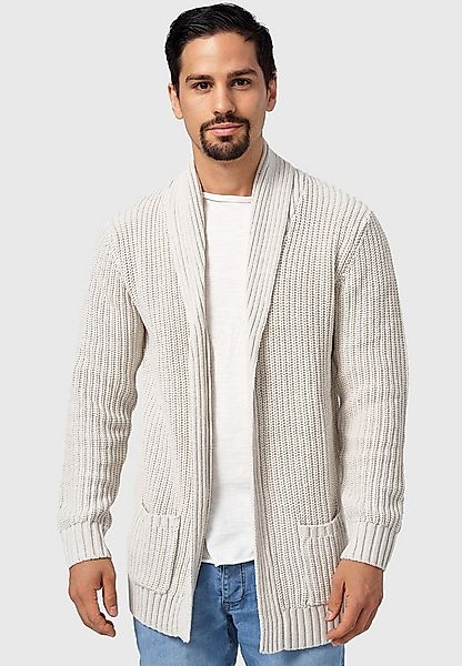 Indicode Strickjacke Herren Anaheim Herrenstrickjacke mit 2 aufgesetzten Ta günstig online kaufen