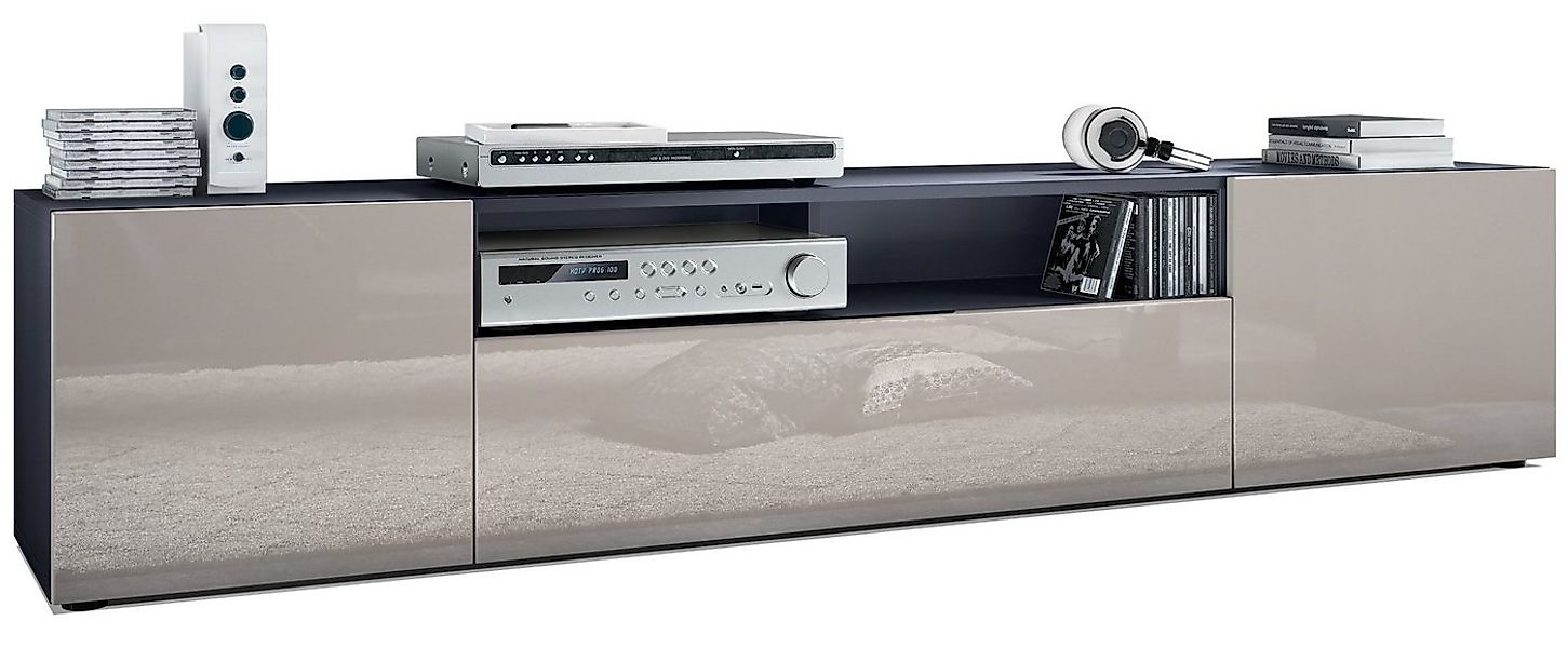 Vladon Lowboard Mogan (TV-Kommode, mit 2 Türen, 1 Klappe und 1 offenes Fach günstig online kaufen