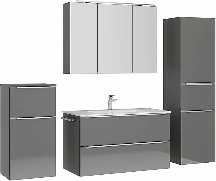 nobilia Badmöbel-Set "Levere" vormontiert, mit Soft-Close, 4 Stk. tlg. günstig online kaufen
