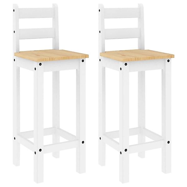 vidaXL Essgruppe Barstühle 2 Stk. Weiß günstig online kaufen