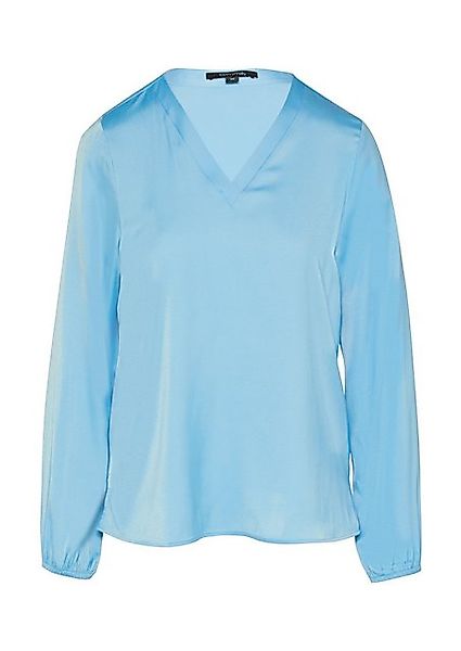 Comma Langarmbluse Satin-Bluse mit V-Ausschnitt und günstig online kaufen