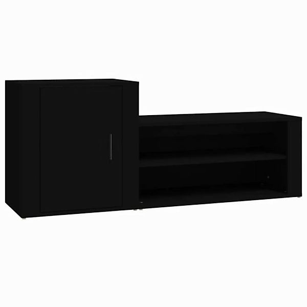 furnicato Schuhschrank Schwarz 130x35x54 cm Holzwerkstoff (1-St) günstig online kaufen