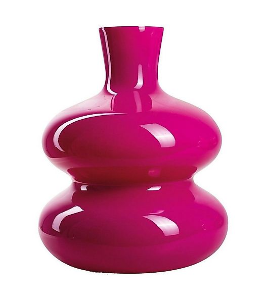 Dekovase FIGGY, Ø 29 x H 35 cm, Magentafarben, Glas, (1 St) günstig online kaufen