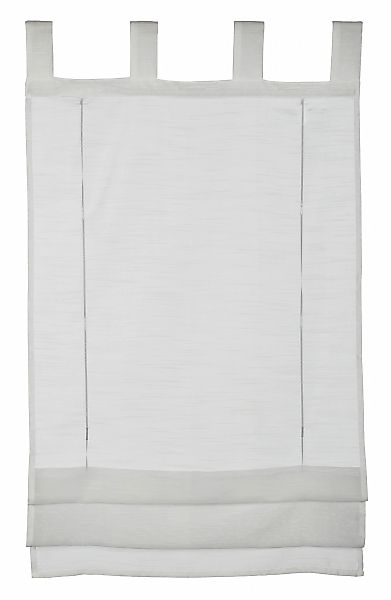 GARDINIA Raffrollo "Voile Schlaufen" mit Schlaufen ohne Bohren mit Satinbän günstig online kaufen