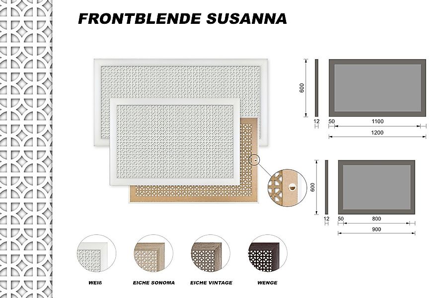 Hexim Heizungsverkleidung, Zubehör für Heizkörperverkleidung Susanna günstig online kaufen