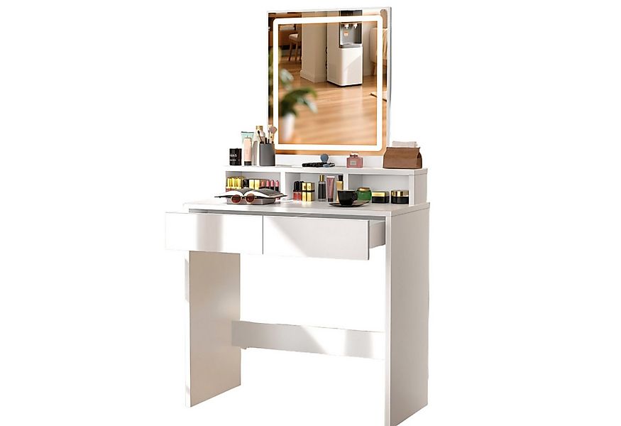 oyajia Schminktisch Schminktisch mit 2 Schubladen,Frisiertisch Spiegel mit günstig online kaufen