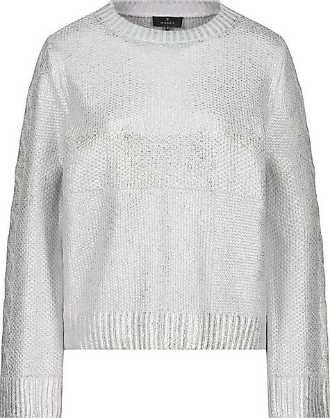 Monari Blusenshirt Strickpullover mit Lackdruck chalk günstig online kaufen