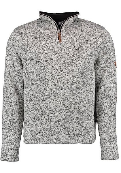 OS Trachten Strickfleece-Pullover Wukom Troyer hochgeschlossen mit Emblem a günstig online kaufen