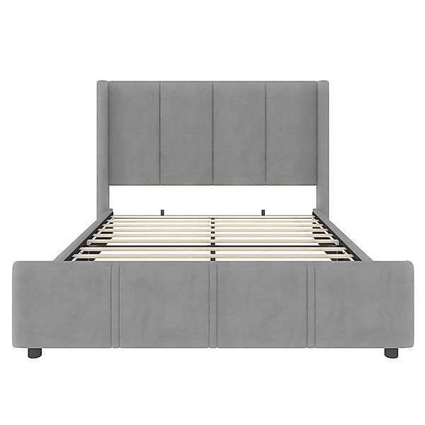 Odikalo Polsterbett Doppelbett Jugendbett Hausbett USB Kopf Fußteil 140/160 günstig online kaufen
