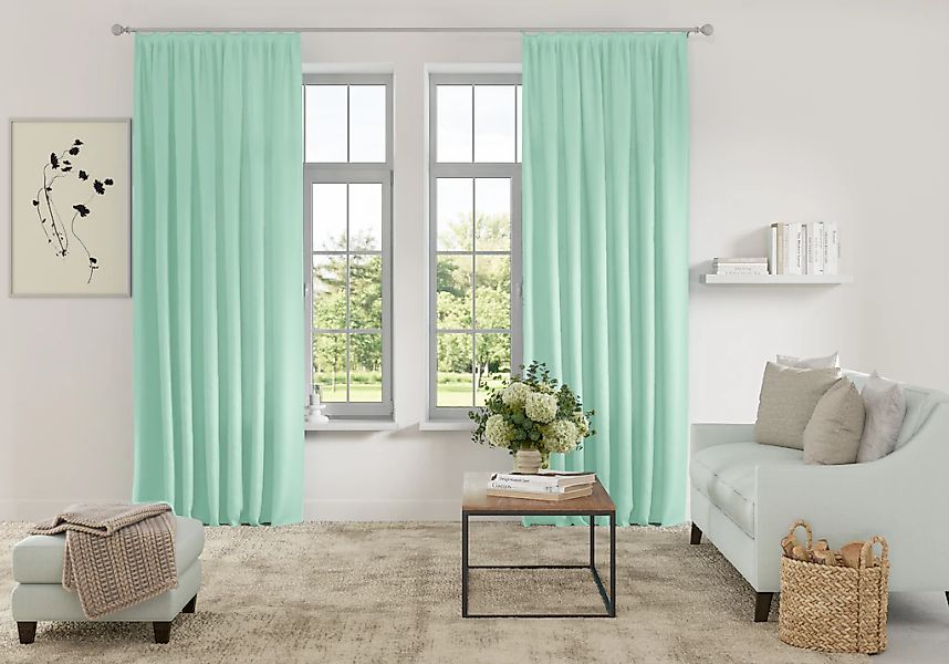 OTTO home "Parry" Kräuselband 2 Stk. tlg. 2-er Set, blickdicht, monochrom, günstig online kaufen