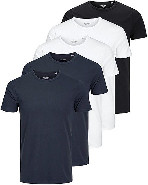 Jack & Jones T-Shirt (Spar-Set, 5er-Pack) O-Neck & V-Neck, in Unifarben, au günstig online kaufen