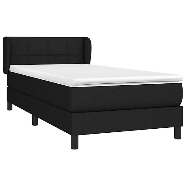 vidaXL Boxspringbett mit Matratze Schwarz 90x190 cm Stoff 3126207 günstig online kaufen