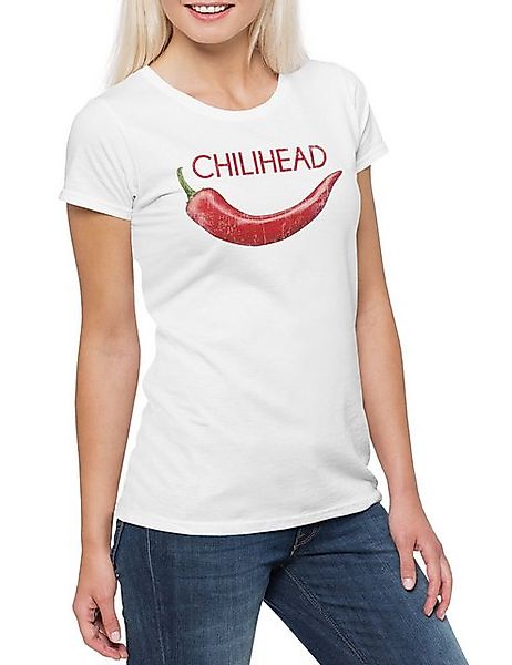 Urban Backwoods Print-Shirt Chilihead Damen T-Shirt Chili Schoten Peppers H günstig online kaufen