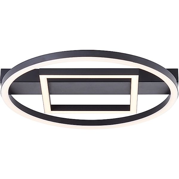 Brilliant LED-Deckenleuchte Maureen 2500,m Schwarz 37 cm x 37 cm günstig online kaufen