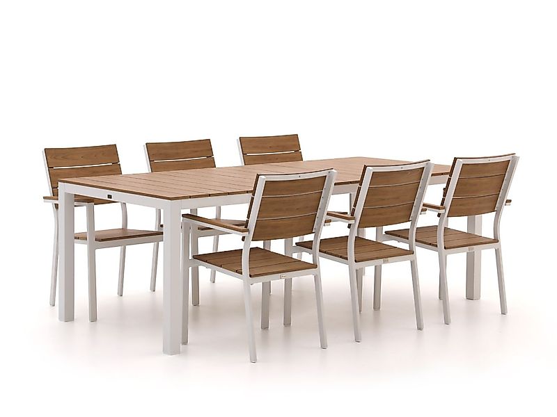 Bellagio Fidenza 220 cm Gartenmöbel-Set 7-Teilig Stapelbar günstig online kaufen