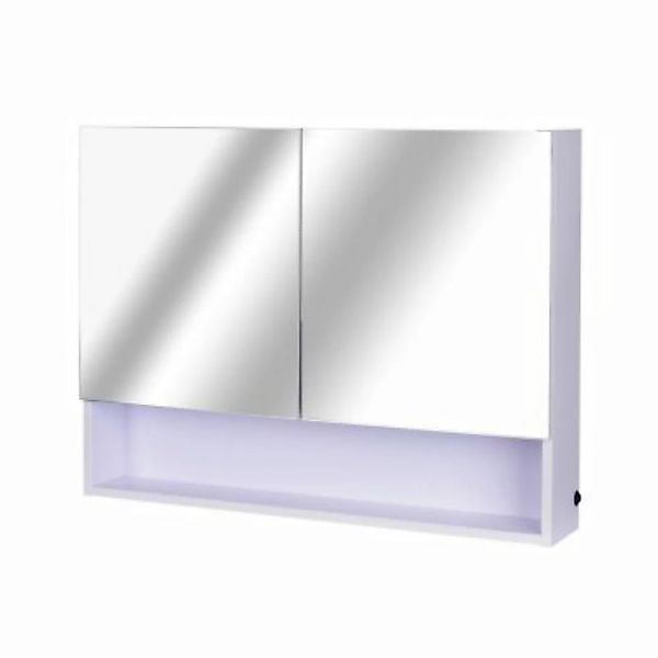 HOMCOM LED Wandspiegelschrank weiß günstig online kaufen
