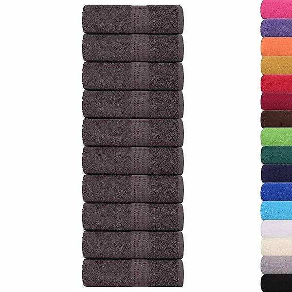 vidaXL Waschhandtücher 10 Stück FROGN Anthrazit 30x30 cm 100% Baumwolle 136 günstig online kaufen
