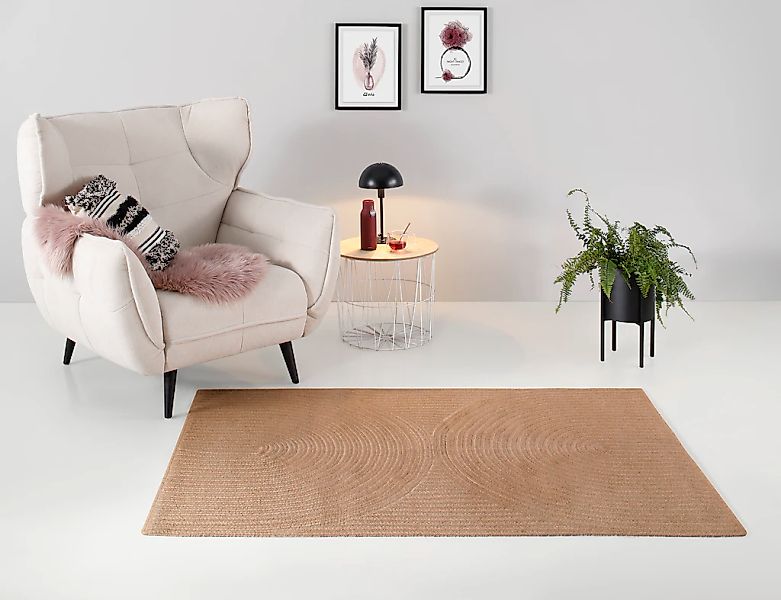 my home Teppich Naturala, Jute-Teppich, handgefertigt, günstig online kaufen