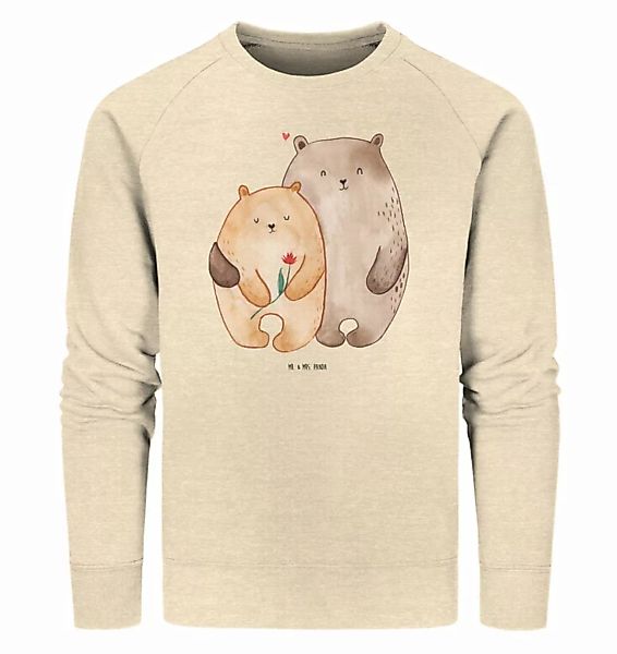 Mr. & Mrs. Panda Longpullover Größe M Bären Liebe - Natural Raw - Geschenk, günstig online kaufen