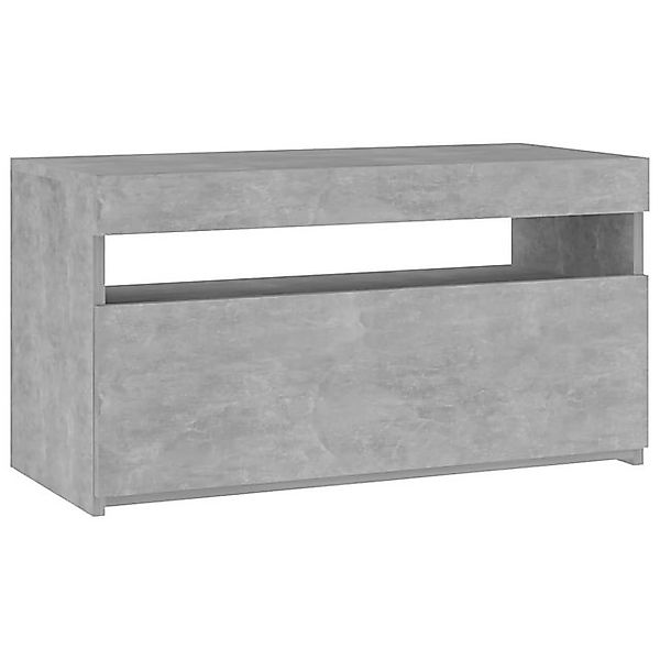 vidaXL TV-Schrank TV-Schrank mit LED Leuchten Betongrau 75x35x40 cm Lowboar günstig online kaufen
