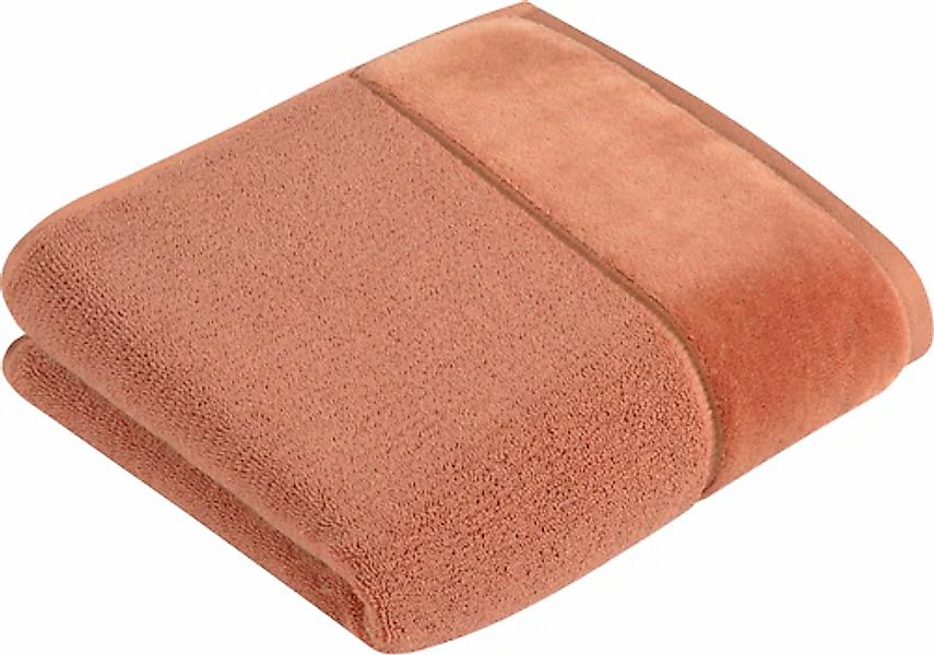 Vossen Handtuch »Pure«, (2 St.), Baumwolle & VEGAN, mit eleganter Veloursbo günstig online kaufen
