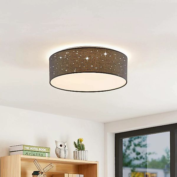 Lindby Ellamina LED-Deckenleuchte 40 cm dunkelgrau günstig online kaufen