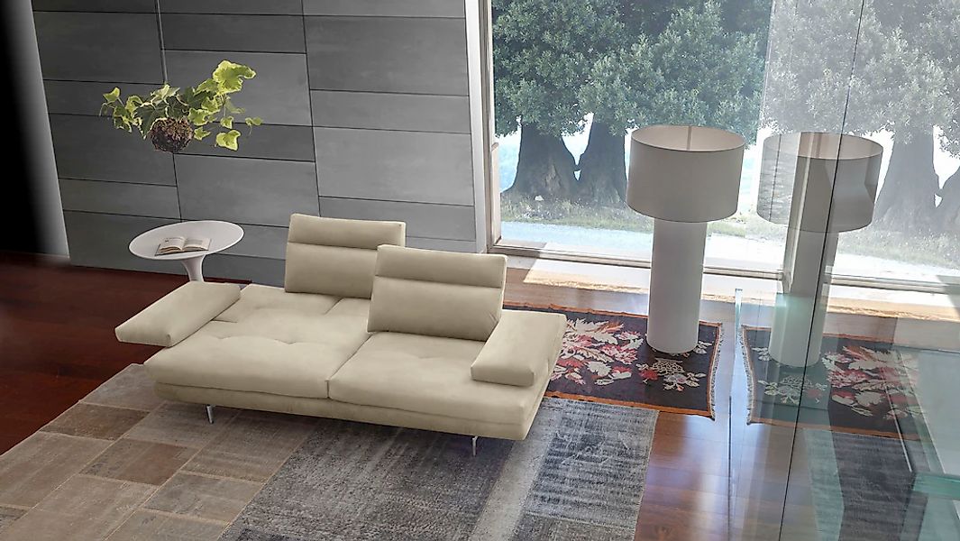 CALIA ITALIA 3-Sitzer "Toby Wing, 208 cm breit, Designsofa mit hohem Sitzko günstig online kaufen