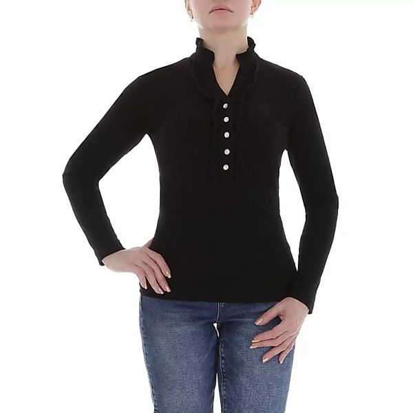 Ital-Design Langarmbluse Damen Elegant (85915904) Rüschen Stretch Top & Shi günstig online kaufen