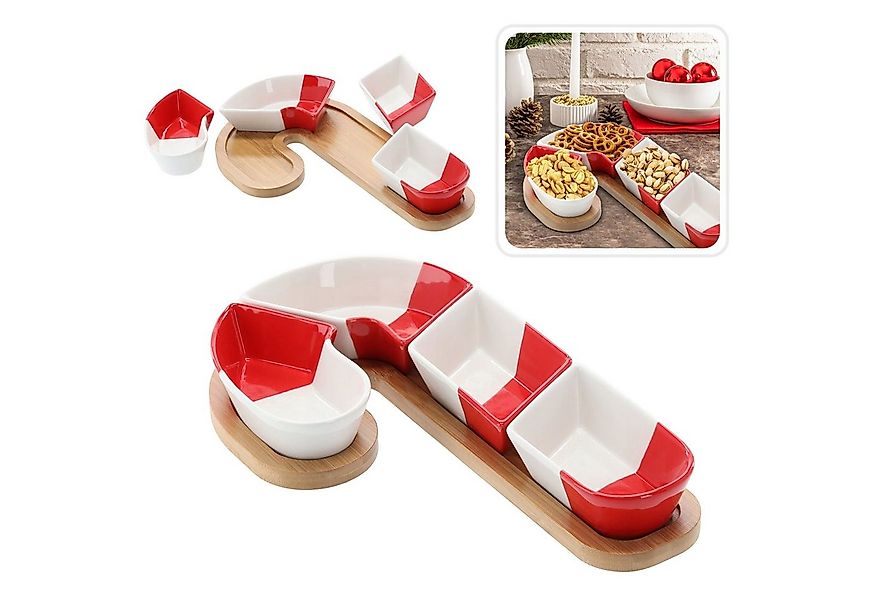 Sarcia.eu Dekoschale Vorspeisen-Servier-Set, Zuckerstange - 4 Schalen günstig online kaufen