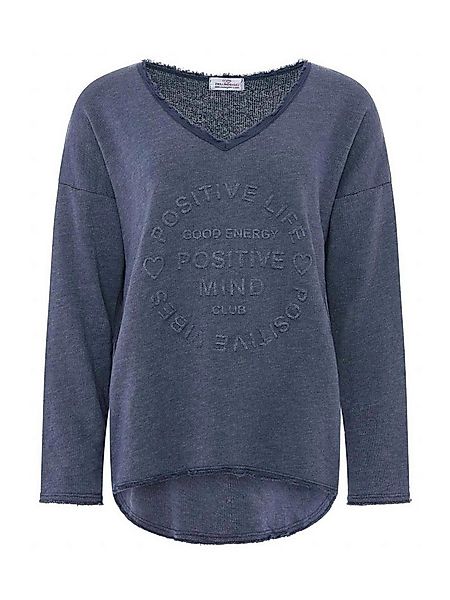Zwillingsherz Sweatshirt Positive Mind (1-tlg) Fransen günstig online kaufen